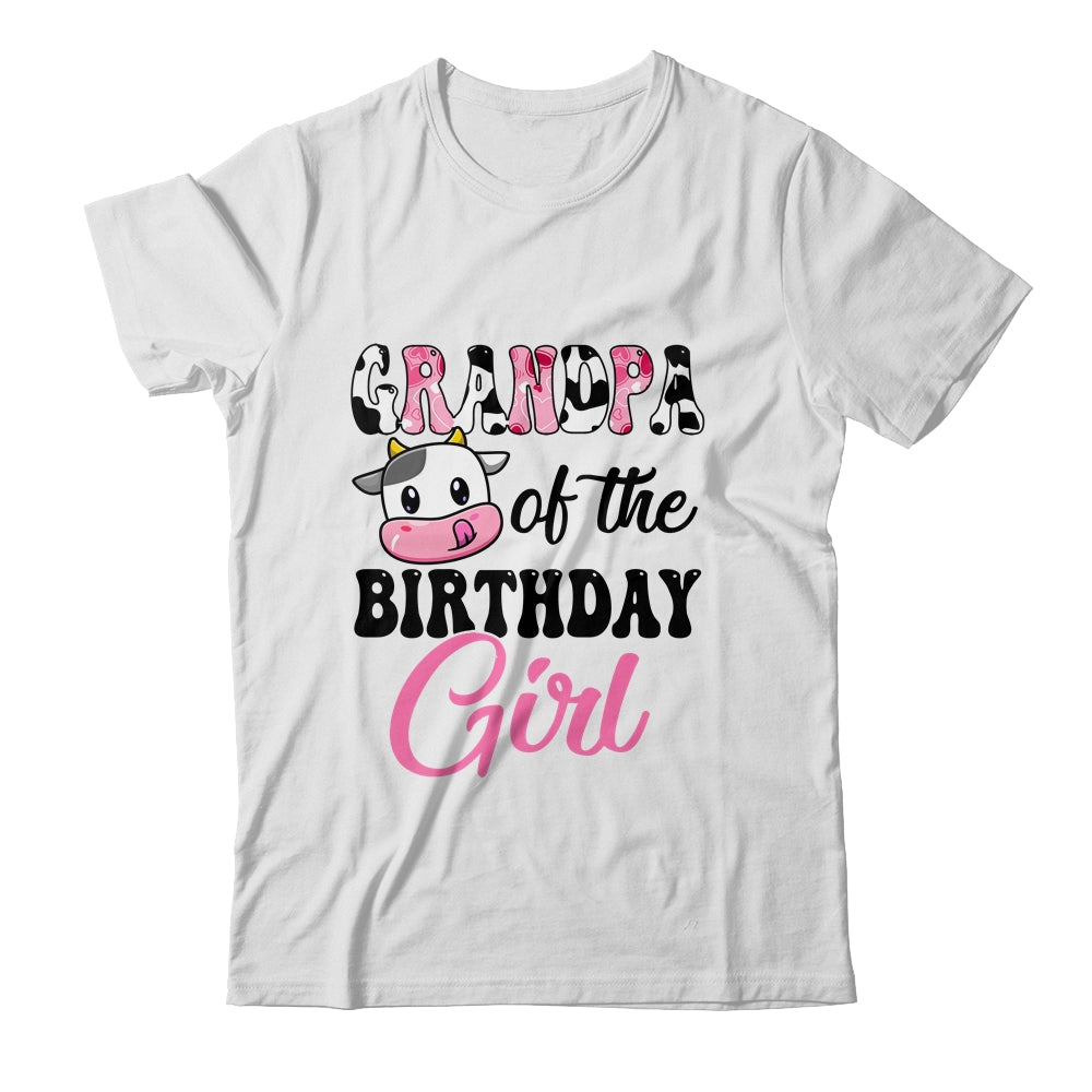 Grandpa Of The Birthday Girl Cow Farm 1st Birthday Girl Shirt & Hoodie | teecentury