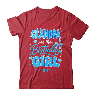 Grandpa Of The Birthday Girl Family Coquette Bow Blue Cute Shirt & Hoodie | teecentury