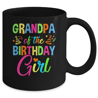 Grandpa Of The Birthday Girl Glows Retro 80's Party Family Mug | teecentury