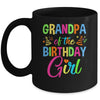 Grandpa Of The Birthday Girl Glows Retro 80's Party Family Mug | teecentury