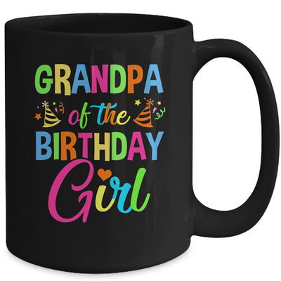 Grandpa Of The Birthday Girl Glows Retro 80's Party Family Mug | teecentury