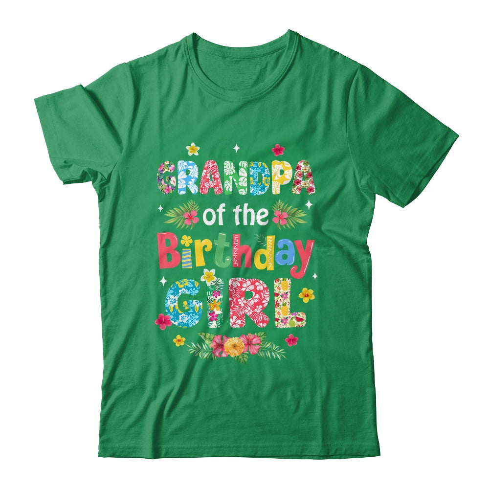 Grandpa Of The Birthday Girl Hawaii Family Party Decor Shirt & Hoodie | teecentury