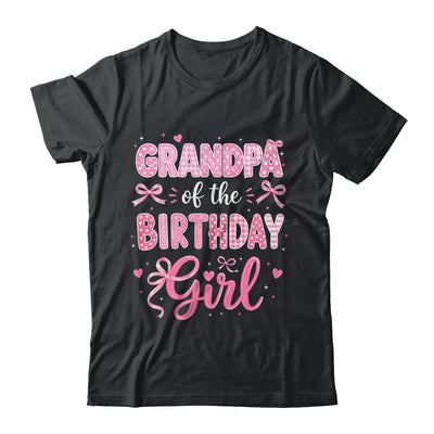 Grandpa Of The Birthday Girl Matching Pink Coquette Bow Shirt & Hoodie | teecentury