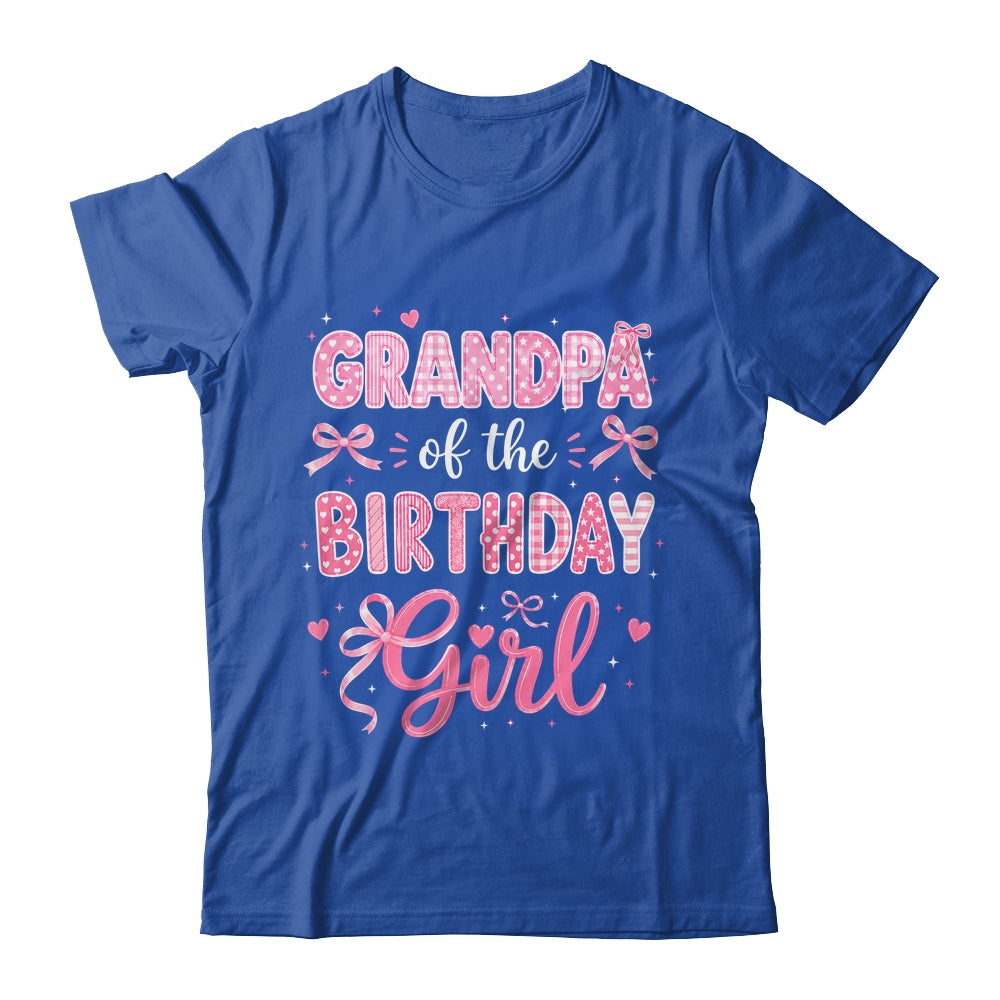 Grandpa Of The Birthday Girl Matching Pink Coquette Bow Shirt & Hoodie | teecentury