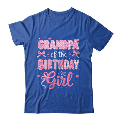 Grandpa Of The Birthday Girl Matching Pink Coquette Bow Shirt & Hoodie | teecentury