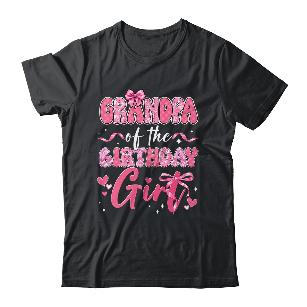 Grandpa Of The Birthday Girl Pink Coquette Bow Family Shirt & Hoodie | teecentury