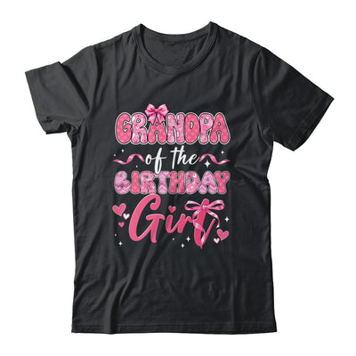Grandpa Of The Birthday Girl Pink Coquette Bow Family Shirt & Hoodie | teecentury