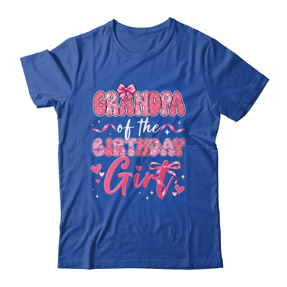 Grandpa Of The Birthday Girl Pink Coquette Bow Family Shirt & Hoodie | teecentury