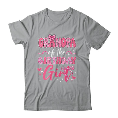 Grandpa Of The Birthday Girl Pink Coquette Bow Family Shirt & Hoodie | teecentury