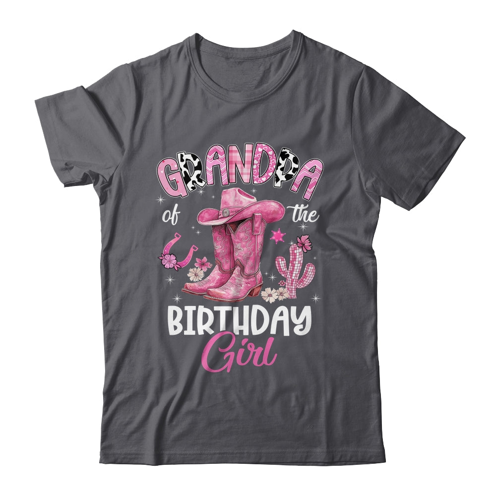 Grandpa Of The Birthday Girl Pink Cowgirl Western Cow Girl Shirt & Hoodie | teecentury