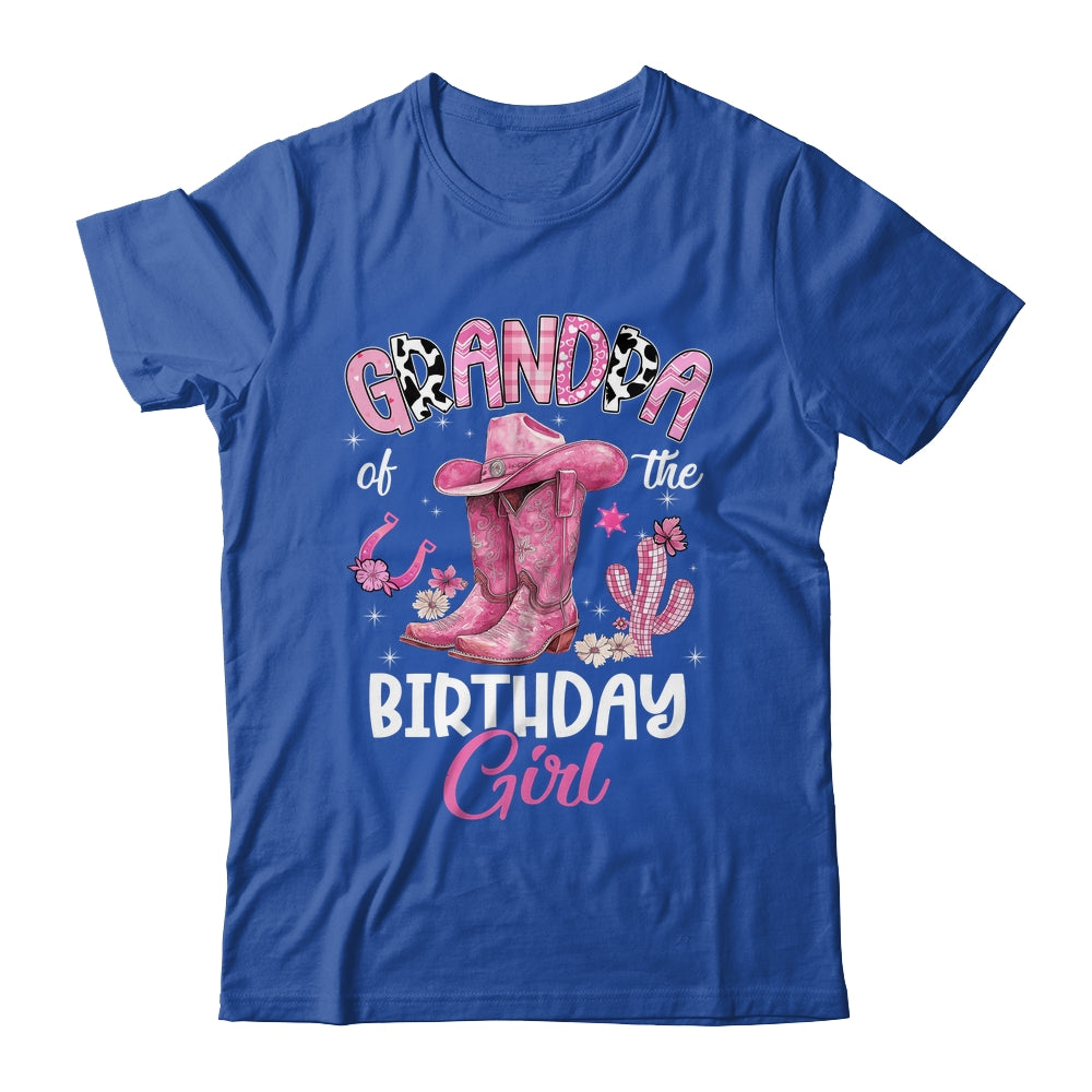Grandpa Of The Birthday Girl Pink Cowgirl Western Cow Girl Shirt & Hoodie | teecentury