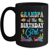 Grandpa Of The Birthday Girl Sea Fish Ocean Aquarium Party Mug | teecentury