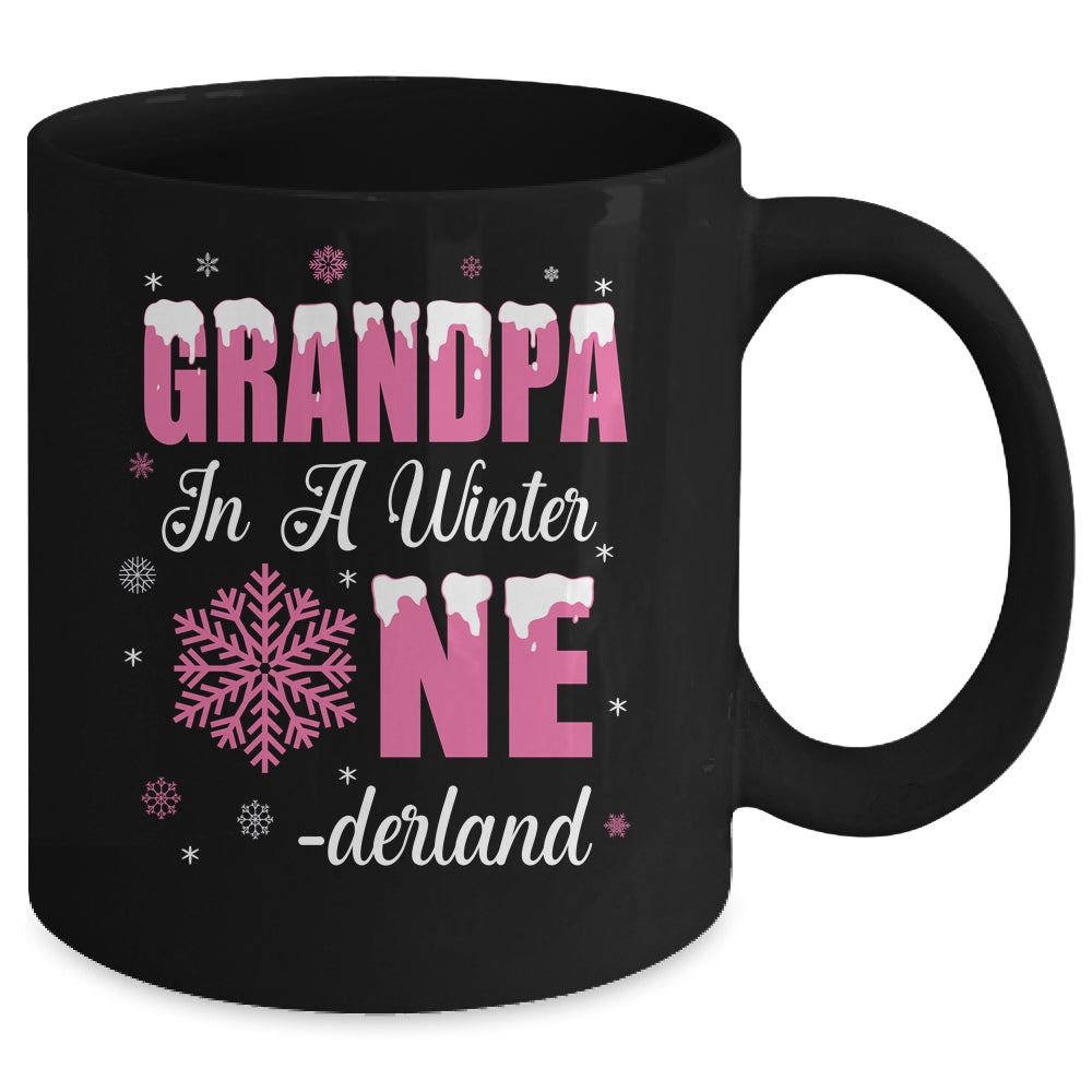 Grandpa Of The Birthday Girl Winter Onederland 1st Birthday Mug | teecentury