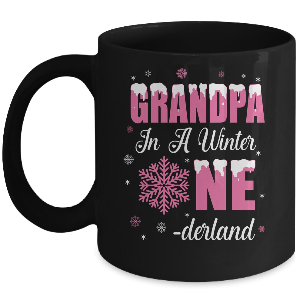 Grandpa Of The Birthday Girl Winter Onederland 1st Birthday Mug | teecentury
