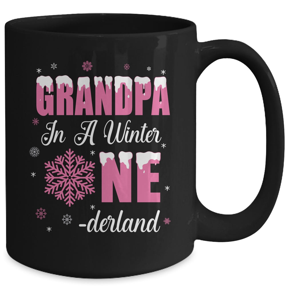 Grandpa Of The Birthday Girl Winter Onederland 1st Birthday Mug | teecentury