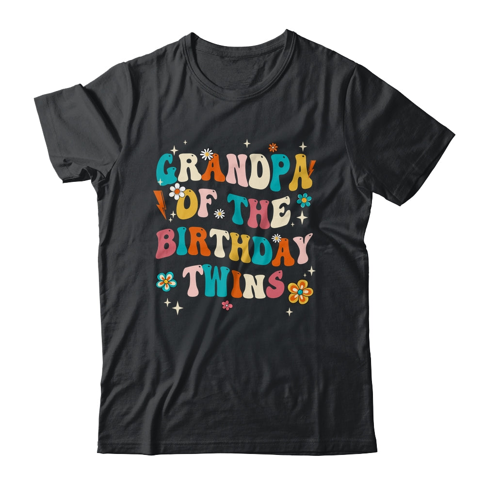 Grandpa Of The Birthday Twins Boys Girls Party Retro Bday Shirt & Hoodie | teecentury