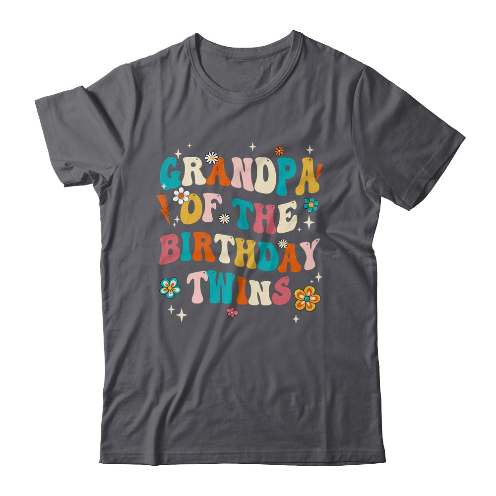 Grandpa Of The Birthday Twins Boys Girls Party Retro Bday Shirt & Hoodie | teecentury