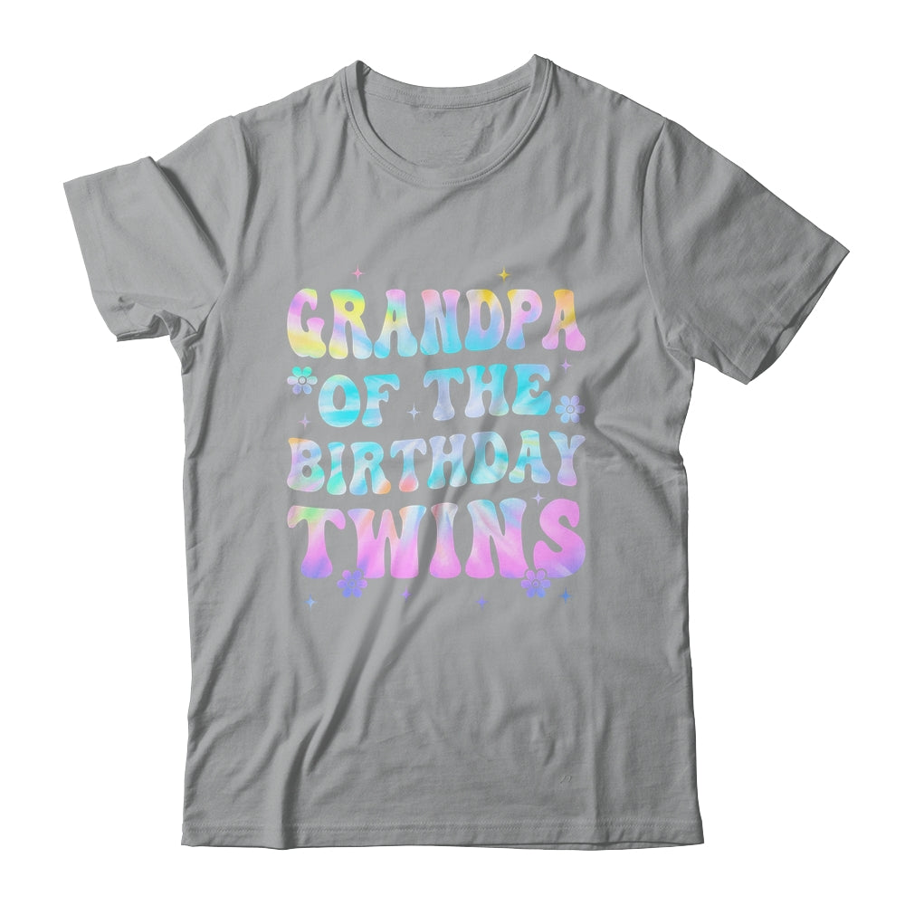 Grandpa Of The Birthday Twins Girls Kids Party Retro Bday Shirt & Hoodie | teecentury