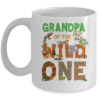 Grandpa Of The Birthday Wild One Safari Birthday Boy Family Mug | teecentury