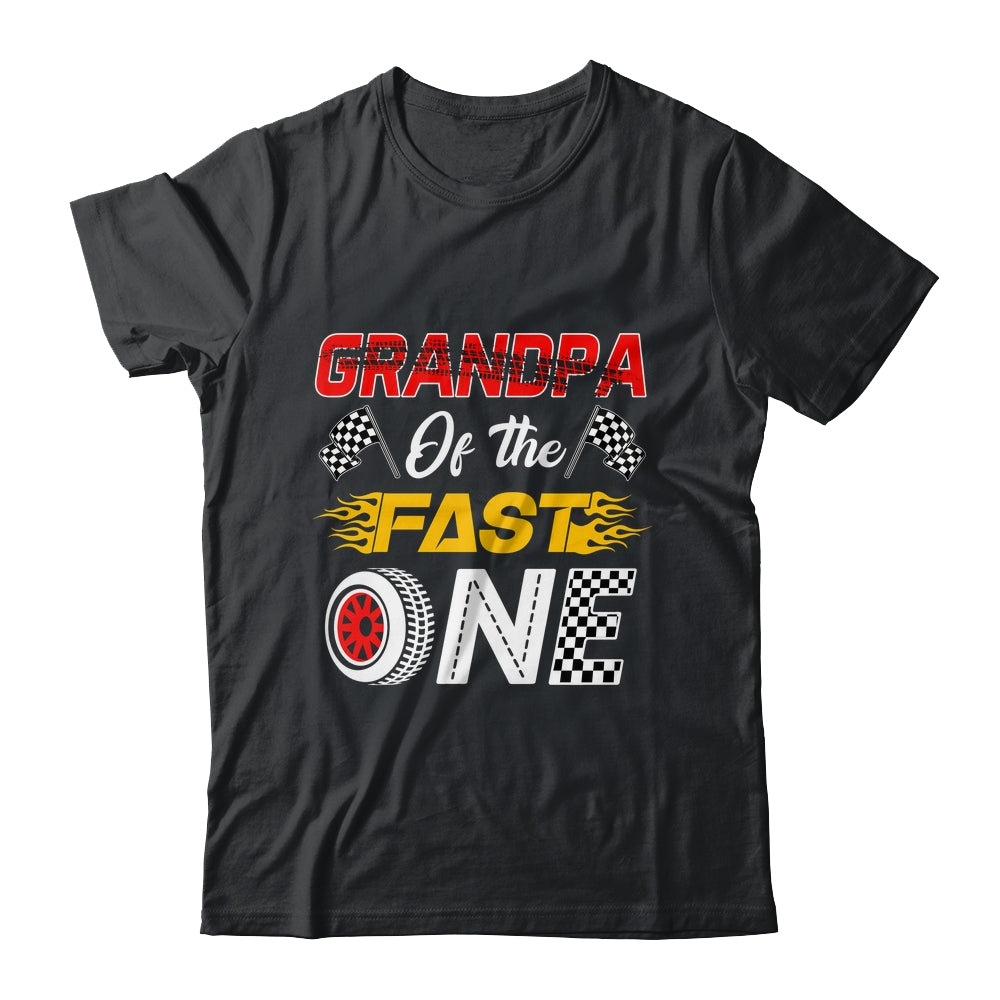 Grandpa Of The Fast One 1st Birthday Race Car Family Shirt & Hoodie | teecentury