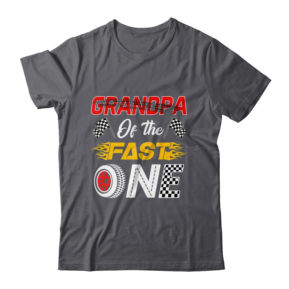 Grandpa Of The Fast One 1st Birthday Race Car Family Shirt & Hoodie | teecentury