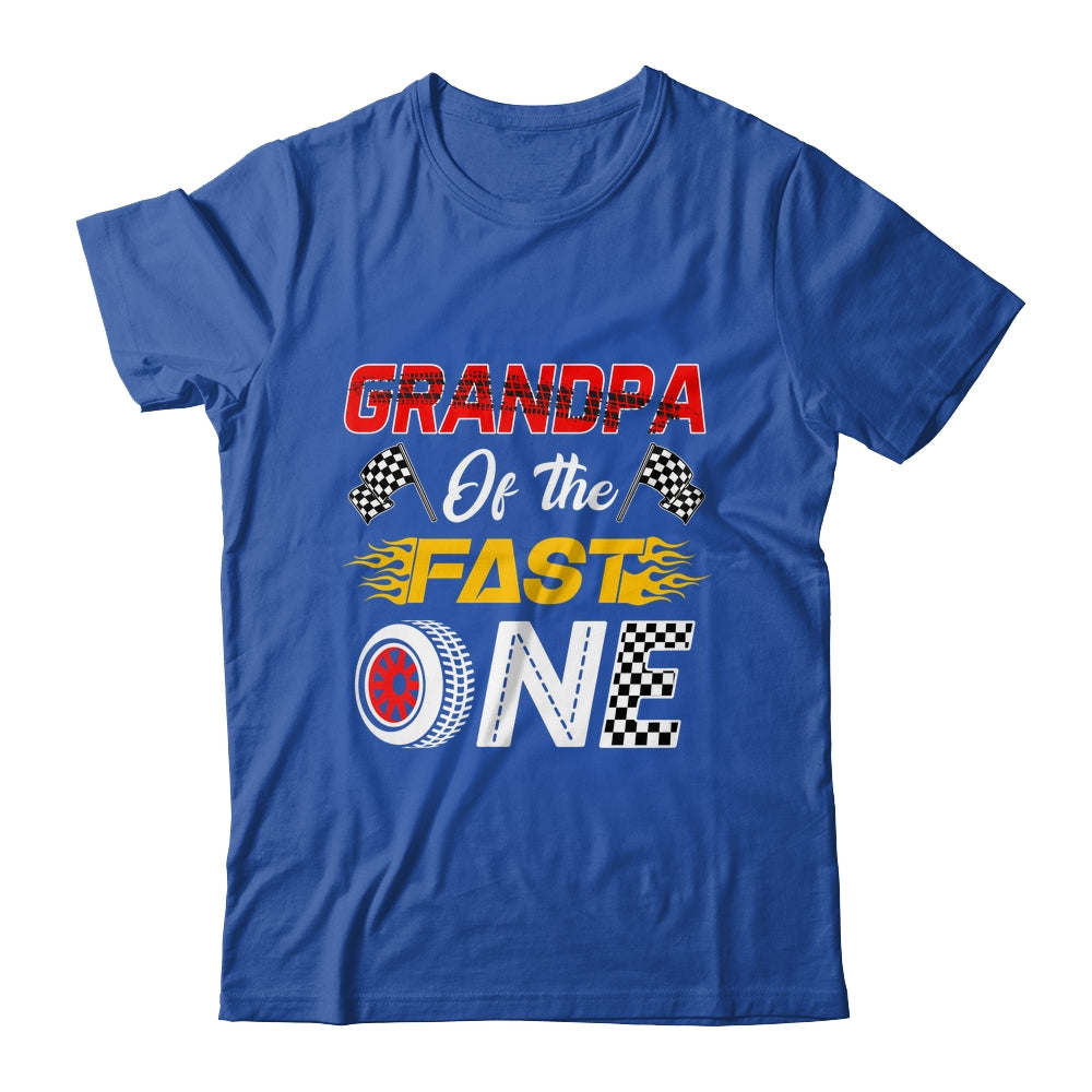 Grandpa Of The Fast One 1st Birthday Race Car Family Shirt & Hoodie | teecentury