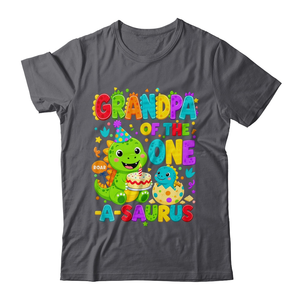Grandpa Of The One-A-Saurus 1St Birthday Boy T-Rex Dinosaur Shirt & Hoodie | teecentury