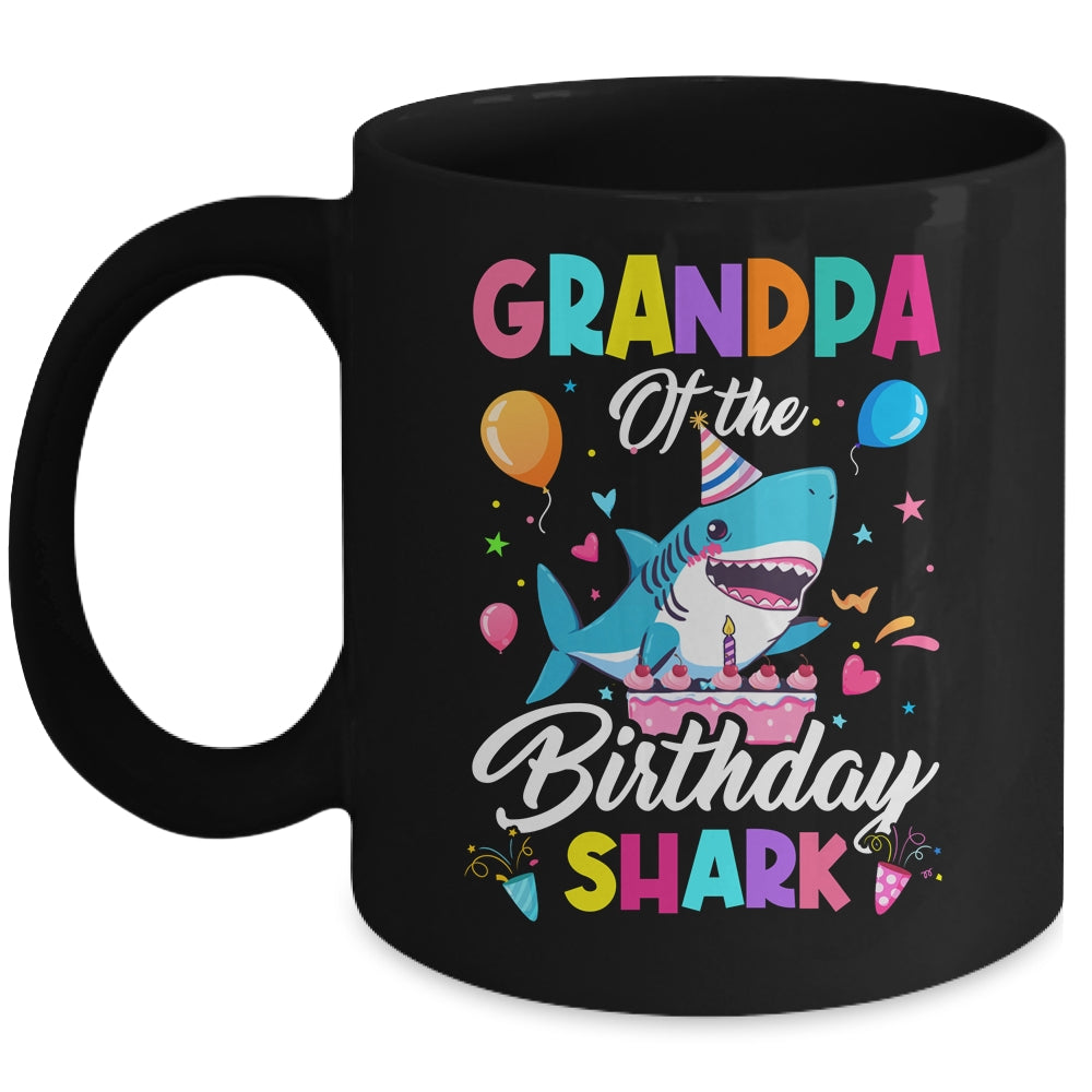Grandpa Of The Shark Birthday Boy Girl Party Family Group Ceramic