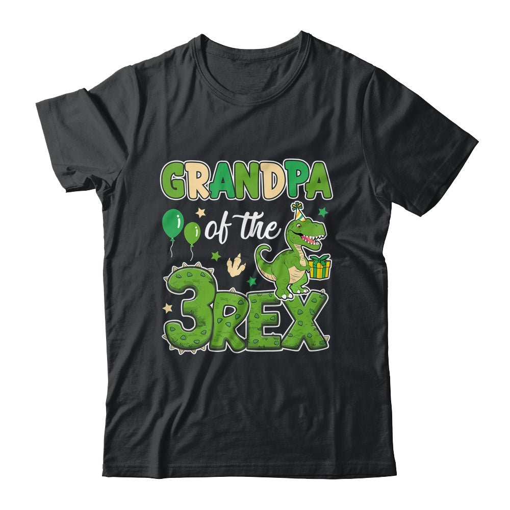 Grandpa Of The Three Rex Birthday Dinosaur Family Matching Shirt & Hoodie | teecentury