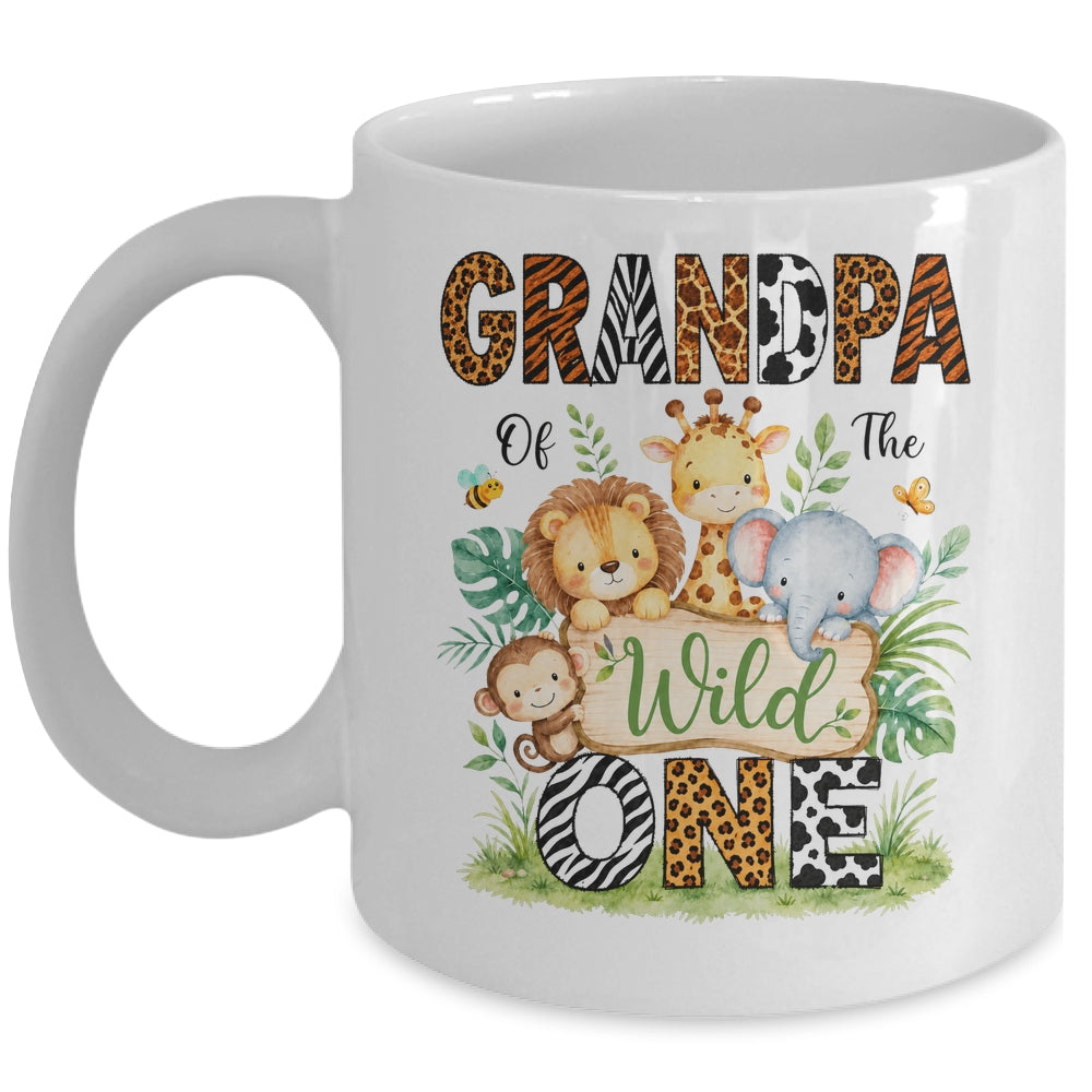 Grandpa Of The Wild One First Birthday Boy Jungle Safari Mug | teecentury