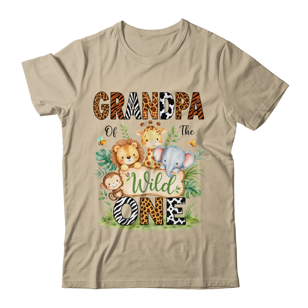 Grandpa Of The Wild One First Birthday Boy Jungle Safari Shirt & Hoodie | teecentury