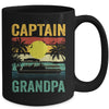 Grandpa Pontoon Boat Captain I Old Man Pontoon Boating Men Mug | teecentury
