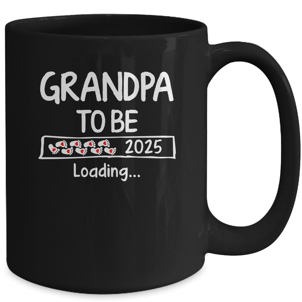 Grandpa To Be 2025 Loading Promoted To Grandpa Est 2025 Mug | teecentury