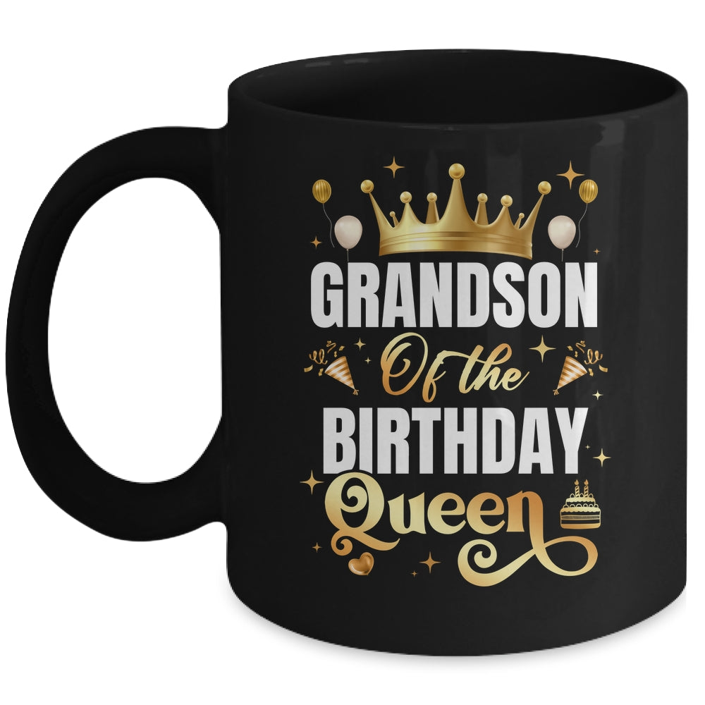 Grandson Of The Birthday Queen Funny Matching Birthday Party Mug | teecentury