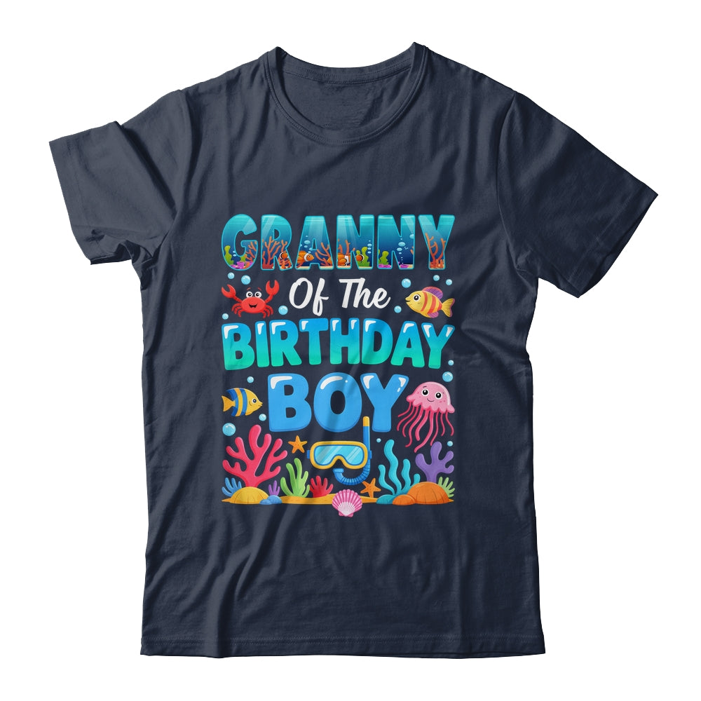 Granny Of The Birthday Boy Sea Animals Ocean Aquarium Shirt & Hoodie | teecentury