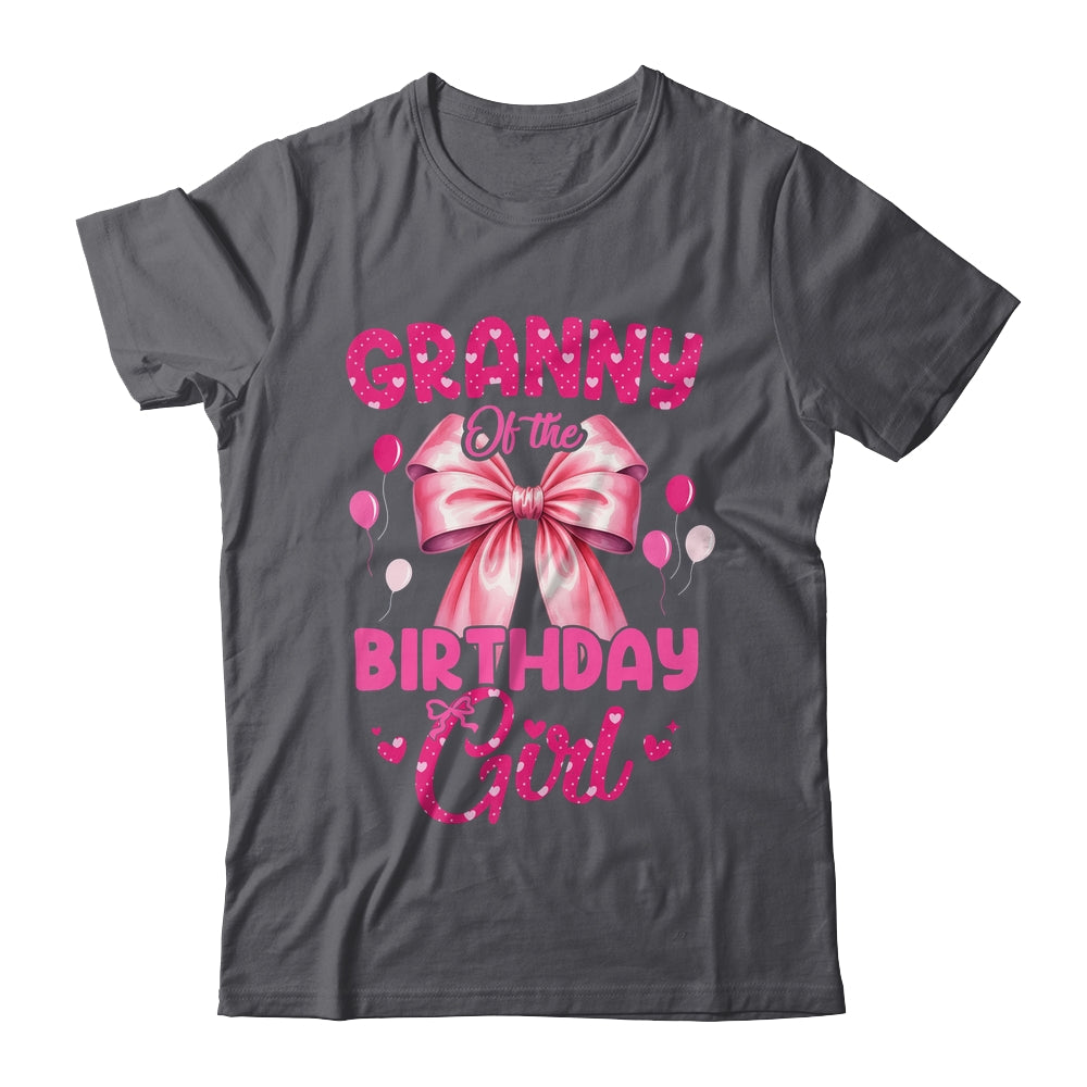 Granny Of The Birthday Girl Coquette Bow Matching Family Shirt & Hoodie | teecentury