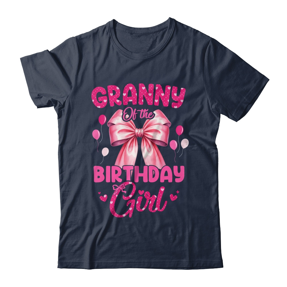 Granny Of The Birthday Girl Coquette Bow Matching Family Shirt & Hoodie | teecentury