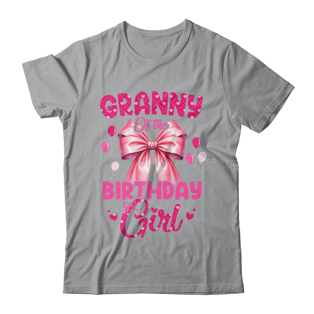 Granny Of The Birthday Girl Coquette Bow Matching Family Shirt & Hoodie | teecentury