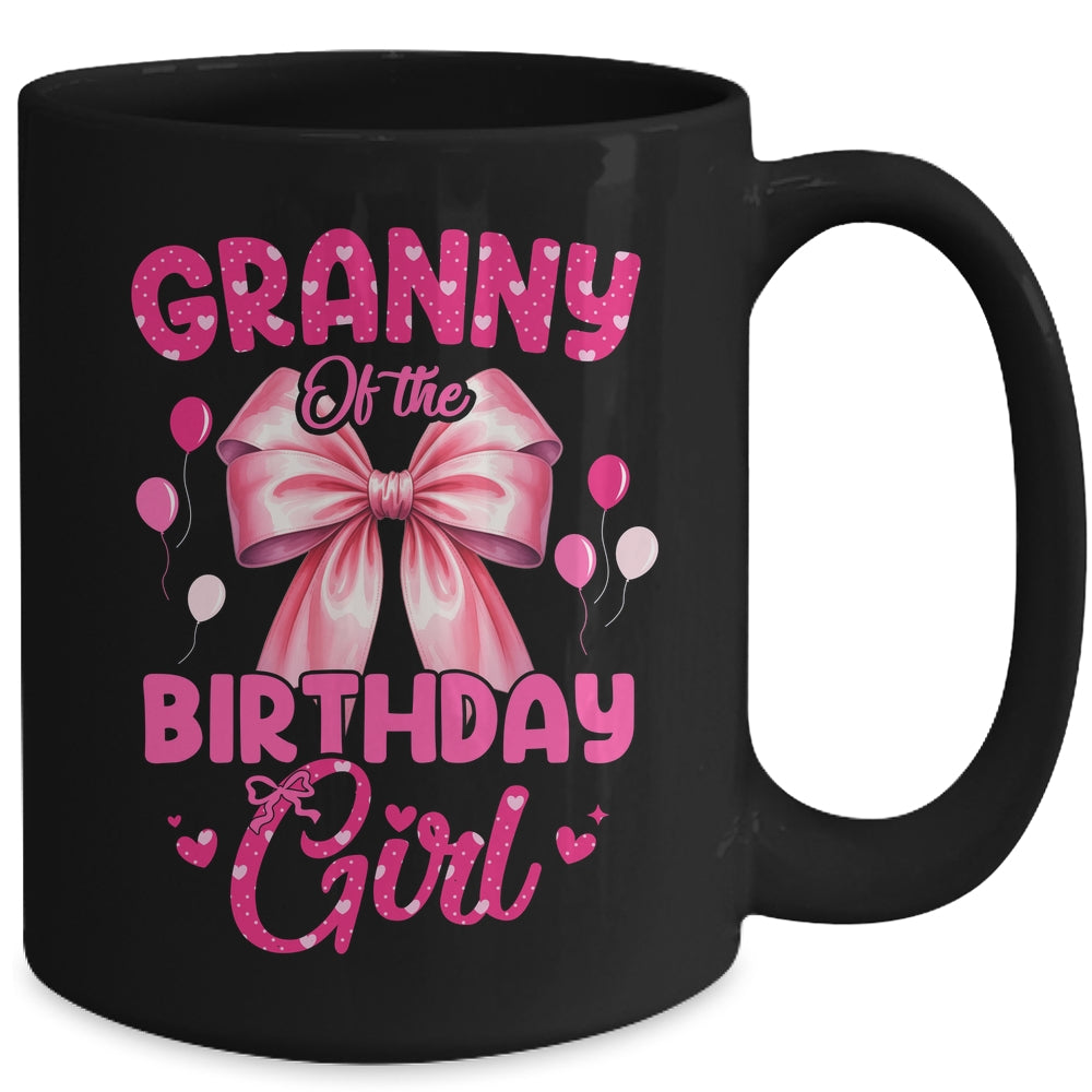 Granny Of The Birthday Girl Coquette Bow Matching Family Mug | teecentury