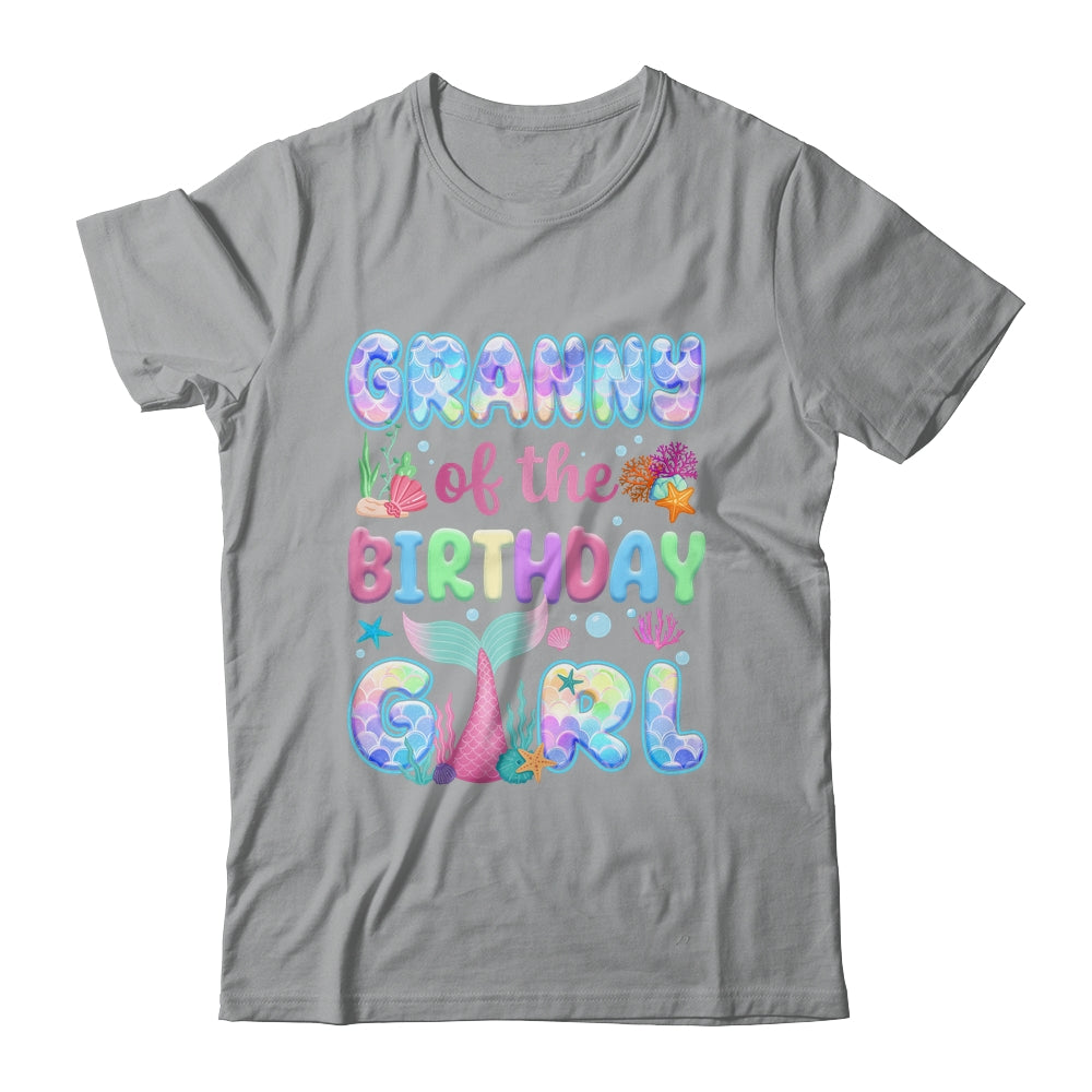 Granny Of The Birthday Mermaid Girl Family Matching Party Shirt & Hoodie | teecentury