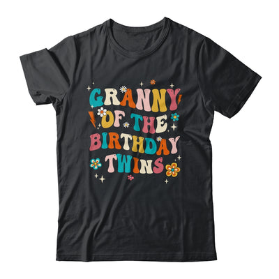 Granny Of The Birthday Twins Boys Girls Party Retro Bday Shirt & Hoodie | teecentury