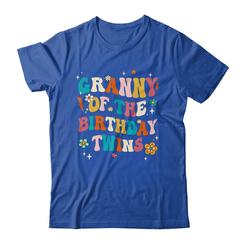 Granny Of The Birthday Twins Boys Girls Party Retro Bday Shirt & Hoodie | teecentury