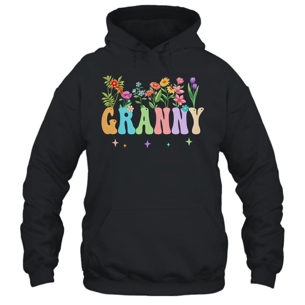 Granny Women Wildflower Floral Design Granny Mothers Day Shirt & Tank Top | teecentury