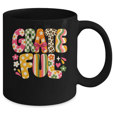 Grateful Preppy Fall Season Thanksgiving Faith Christian Mug | teecentury