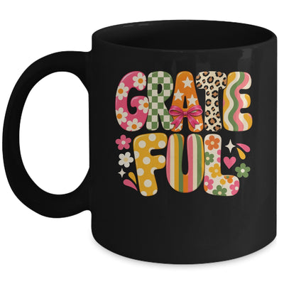 Grateful Preppy Fall Season Thanksgiving Faith Christian Mug | teecentury
