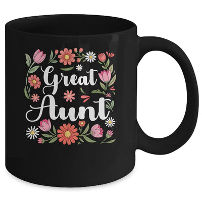 Great Aunt Floral Wildflowers Mother's Day Aunt Women Mug | teecentury