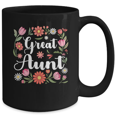 Great Aunt Floral Wildflowers Mother's Day Aunt Women Mug | teecentury