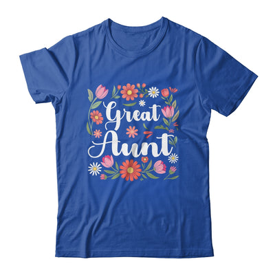 Great Aunt Floral Wildflowers Mother's Day Aunt Women Shirt & Tank Top | teecentury