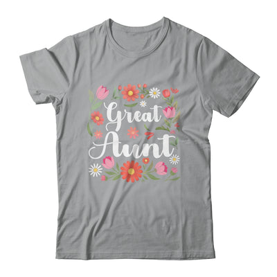 Great Aunt Floral Wildflowers Mother's Day Aunt Women Shirt & Tank Top | teecentury
