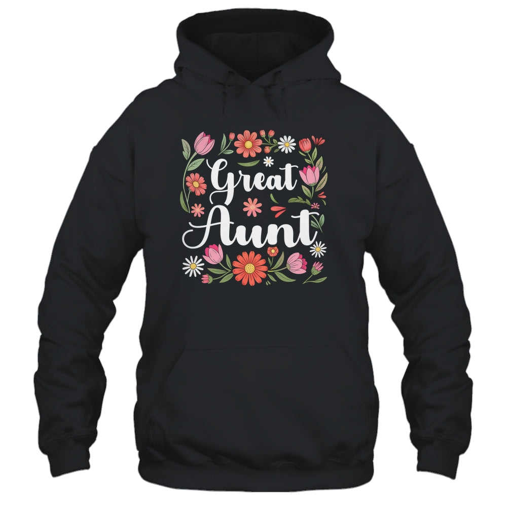 Great Aunt Floral Wildflowers Mother's Day Aunt Women Shirt & Tank Top | teecentury